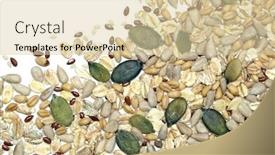  Presentation with grains - Colorful presentation theme enhanced with background-vignete-of-various-grains backdrop and a lemonade colored foreground