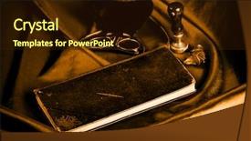  Presentation with vintage art - Slides with background vintage things books candle background and a  colored foreground