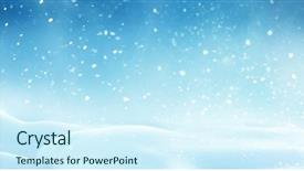  Presentation with new year card - Theme consisting of background winter landscape with snow background and a cool aqua colored foreground