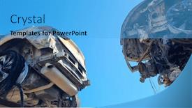  Presentation with traffic accident - Slide deck with background-with-a-car background and a light blue colored foreground