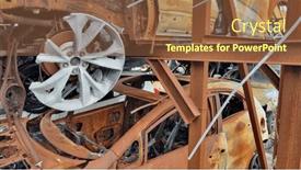  Presentation with traffic accident - Presentation design featuring background-with-a-car background and a tawny brown colored foreground