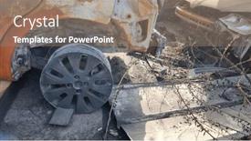  Presentation with traffic accident - Presentation featuring background-with-a-car background and a gray colored foreground