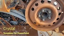  Presentation with traffic accident - Presentation theme enhanced with background-with-a-car background and a tawny brown colored foreground