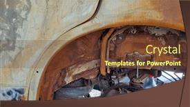  Presentation with traffic accident - Slide deck having background-with-a-car background and a tawny brown colored foreground