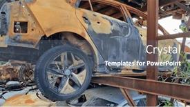  Presentation with traffic accident - Slides enhanced with background-with-a-car background and a gray colored foreground