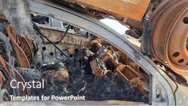  Presentation with traffic accident - Presentation with background-with-a-car background and a dark gray colored foreground