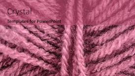  Presentation with knitting - Beautiful slides featuring background-with-a-closeup-picture backdrop and a coral colored foreground