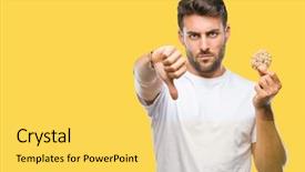  Presentation with special education young adult man - Presentation having background with angry face negative background and a yellow colored foreground