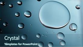  Presentation with water droplet drops on plant - Cool new presentation design with background with big and small backdrop and a ocean colored foreground
