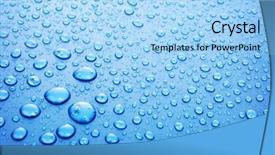  Presentation with blue drops - Theme featuring background with big and small background and a  colored foreground