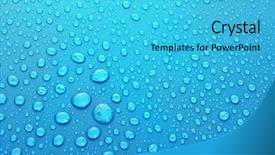  Presentation with water droplet drops on plant - Presentation with background with big and small background and a cyan colored foreground