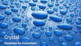  Presentation with water drops - Amazing presentation theme having background with big and small backdrop and a teal colored foreground