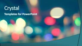  Presentation with light spectrum - Presentation theme having background with bokeh defocused light background and a ocean colored foreground