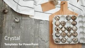  Presentation with nutrition label - PPT theme featuring background-with-cardboard-packaging background and a gray colored foreground