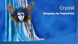  Presentation with pearls - Audience pleasing presentation theme consisting of background-with-carnival-mask backdrop and a teal colored foreground