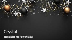  Presentation with christmas card - Presentation theme enhanced with background-with-christmas-decoration background and a dark gray colored foreground