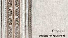  Presentation with embroidery - Beautiful slides featuring background with embroidery cross-stitch backdrop and a light gray colored foreground