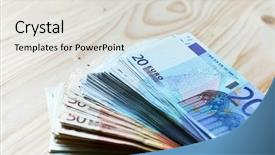  Presentation with cash forecasting - Audience pleasing PPT layouts consisting of background with euro money euro backdrop and a light gray colored foreground