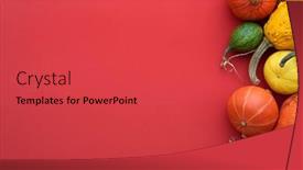  Presentation with halloween pumpkins thanksgiving day - Presentation design consisting of background-with-festive-autumn-decor background and a red colored foreground