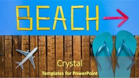  Presentation with wood - Theme having background-with-flip-flopson-wood background and a tawny brown colored foreground