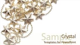  Presentation with gold star - Beautiful presentation theme featuring background with gold stars backdrop and a cream colored foreground