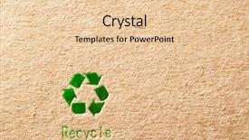  Presentation with recycle - Audience pleasing theme consisting of background with green recycle symbol backdrop and a lemonade colored foreground