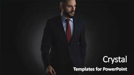  Presentation with black hand - Presentation theme enhanced with background with hand in pocket background and a black colored foreground