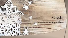  Presentation with snowflakes - Theme enhanced with background with hand-made paper background and a coral colored foreground