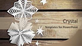  Presentation with snowflakes - Presentation theme enhanced with background with hand-made paper background and a coral colored foreground