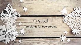  Presentation with snowflakes - Theme enhanced with background with hand-made paper background and a soft green colored foreground