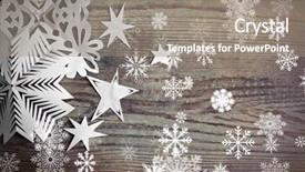  Presentation with snowflakes - Presentation theme featuring background with hand-made paper background and a gray colored foreground