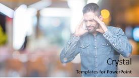  Presentation with migraine - Cool new slide deck with background with hand on head backdrop and a  colored foreground