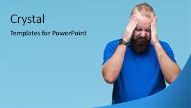  Presentation with heat stress - Colorful presentation theme enhanced with background with hand on head backdrop and a  colored foreground