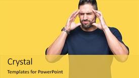  Presentation with heat stress - Colorful presentation theme enhanced with background with hand on head backdrop and a  colored foreground