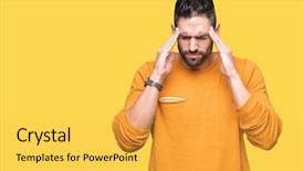  Presentation with heat stress - Slides enhanced with background with hand on head background and a  colored foreground