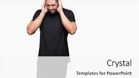  Presentation with migraine - Theme enhanced with background with hand on head background and a  colored foreground