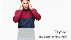  Presentation with heat stress - PPT theme having background with hand on head background and a  colored foreground