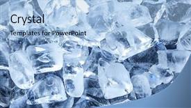  Presentation with ice - Amazing PPT theme having liquid crystal - background with ice cubes backdrop and a light blue colored foreground