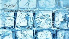  Presentation with ice blue - Amazing PPT theme having background with ice cubes in blue light backdrop and a arctic colored foreground