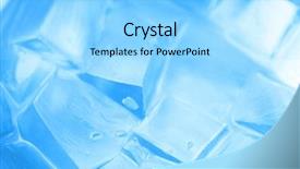  Presentation with ice blue - Audience pleasing PPT theme consisting of background with ice cubes backdrop and a arctic colored foreground