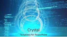  Presentation with interface - Presentation theme with background with light blue radiance background and a  colored foreground