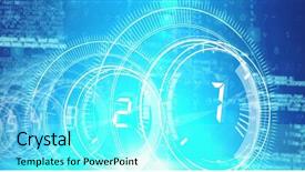  Presentation with dark blue - Colorful presentation enhanced with background with light blue radiance backdrop and a arctic colored foreground