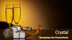  Presentation with christmas new year frame banner - Colorful PPT theme enhanced with background with ligth and reflection backdrop and a wine colored foreground
