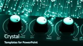  Presentation with fiber optics - Presentation theme featuring background with lots of light background and a forest green colored foreground