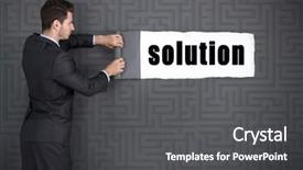  Presentation with problem solution - Colorful slides enhanced with background with maze and reveal backdrop and a  colored foreground