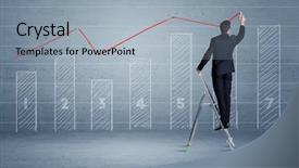  Presentation with elegant - Slide set consisting of background with numbers lines blocks background and a  colored foreground