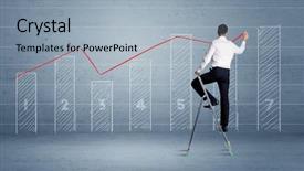  Presentation with elegant - Presentation theme having background with numbers lines blocks background and a  colored foreground