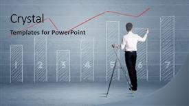  Presentation with elegant - Audience pleasing slides consisting of background with numbers lines blocks backdrop and a  colored foreground