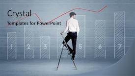  Presentation with elegant - Slide set consisting of background with numbers lines blocks background and a light blue colored foreground