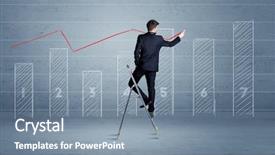  Presentation with elegant - Presentation design featuring background with numbers lines blocks background and a seafoam green colored foreground